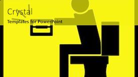  Presentation with toilet - PPT theme featuring no toilet paper warning sign background and a yellow colored foreground