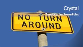  Presentation with dead end street - Colorful presentation enhanced with no turn around sign backdrop and a ocean colored foreground