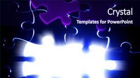  Presentation with brain puzzle - PPT theme featuring no two elements blank puzzle background and a navy blue colored foreground