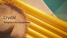  Presentation with mattress - Amazing presentation theme having no vacancy - aerial view of inflatable mattress backdrop and a gold colored foreground