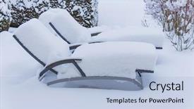  Presentation with furniture - Audience pleasing slide deck consisting of no vacancy - snow-covered garden furniture backdrop and a light blue colored foreground
