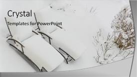  Presentation with baroque furniture - PPT layouts with no vacancy - snowy garden furniture background and a  colored foreground