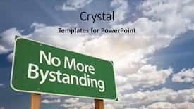  Presentation with violence - Presentation theme with no violence - no more bystanding green road background and a light blue colored foreground