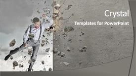  Presentation with violence - Colorful slides enhanced with no violence - there is no barriers backdrop and a gray colored foreground