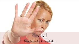  Presentation with holding hands - Colorful slides enhanced with no violence - young woman holding hands backdrop and a coral colored foreground