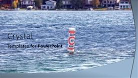  Presentation with zone - Audience pleasing slide deck consisting of no-wake-zone-buoy-float backdrop and a light blue colored foreground