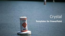  Presentation with zone - Beautiful theme featuring no-wake-zone-buoy-floats backdrop and a seafoam green colored foreground