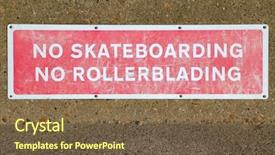  Presentation with seismic waves nepal earthquake sign - Slide set having no ware - no skateboarding sign covered background and a  colored foreground