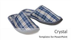  Presentation with isolated paw prints over white - Slide set enhanced with no ware - slippers isolated over white background and a white colored foreground