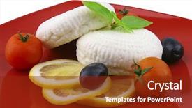 Presentation with feta cheese - Amazing PPT theme having no ware - soft feta salted cheese backdrop and a tawny brown colored foreground