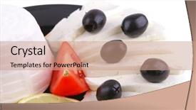  Presentation with salty - Cool new slides with no ware - soft salty cheese with vegetables backdrop and a  colored foreground