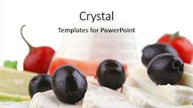  Presentation with salty - Amazing PPT theme having no ware - soft salty cheese with vegetables backdrop and a  colored foreground