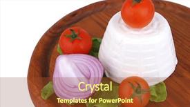  Presentation with feta cheese - Colorful PPT layouts enhanced with no ware - soft white feta cheese backdrop and a  colored foreground