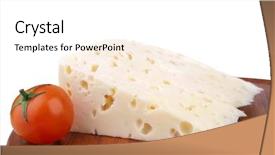  Presentation with white cheese - Audience pleasing PPT layouts consisting of no ware - white goat cheese on wood backdrop and a white colored foreground