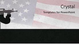  Presentation with 3d figure american flag - Slides enhanced with no weapons - american flag against grey background background and a  colored foreground