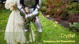  Presentation with armor - Colorful presentation theme enhanced with no weapons - man dressed in suit backdrop and a tawny brown colored foreground