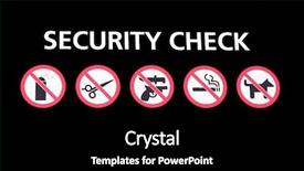  Presentation with prohibited drugs - Beautiful presentation theme featuring no weapons - security check sign with list backdrop and a black colored foreground