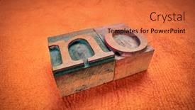  Presentation with color blocks - Presentation theme enhanced with no-word-in-wooden-letterpress background and a  colored foreground