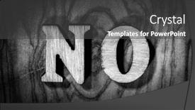  Presentation with white letters - Presentation design with no-word-inscription-by-wooden background and a dark gray colored foreground