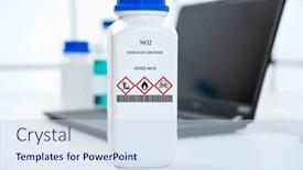  Presentation with laboratory chemical white - Presentation theme enhanced with no2-nitrogen-dioxide-nitrogen-iv and a sky blue colored foreground