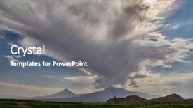  Presentation with noah mountain - Presentation theme consisting of noah - ararat mountain and khor-virap monastery background and a gray colored foreground