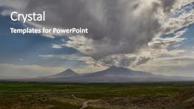 Presentation with noah mountain - Beautiful PPT layouts featuring noah - ararat mountain and khor-virap monastery backdrop and a gray colored foreground