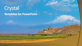  Presentation with grape - Presentation theme with noah - grape field in ararat valley background and a teal colored foreground