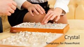  Presentation with wedding rings - Beautiful PPT theme featuring nobel - couple choosing wedding rings backdrop and a lemonade colored foreground