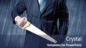  Presentation with sterilization tool - Amazing PPT theme having nobel - young handsome man holding tool backdrop and a  colored foreground