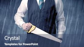  Presentation with surgical tool - Cool new theme with nobel - young handsome man holding tool backdrop and a ocean colored foreground