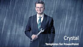  Presentation with handsome - Beautiful theme featuring nobel - young handsome man holding tool backdrop and a  colored foreground