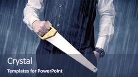  Presentation with sterilization tool - Presentation theme featuring nobel - young handsome man holding tool background and a  colored foreground