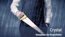  Presentation with surgical tool - Slides consisting of nobel - young handsome man holding tool background and a  colored foreground