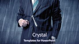  Presentation with cyber security tool description brief - PPT theme with nobel - young handsome man holding tool background and a  colored foreground