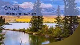  Presentation with rocky shore - PPT layouts featuring noble-deer-with-branched-horns background and a light blue colored foreground