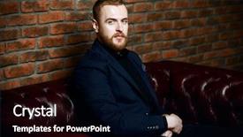  Presentation with chesterfield - Slides featuring nobleman - imposing well dressed man sitting background and a black colored foreground