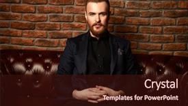  Presentation with chesterfield - Presentation theme with nobleman - imposing well dressed man sitting background and a  colored foreground