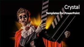  Presentation with vampire - Slide deck featuring nobleman - portrait of a extravagant vampire background and a black colored foreground