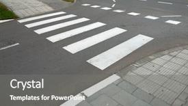  Presentation with nobody - Presentation enhanced with cross walk - nobody on crosswalk background and a gray colored foreground