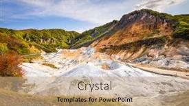  Presentation with hokkaido - Cool new PPT layouts with noboribetsu hokkaido japan at hell valley backdrop and a coral colored foreground