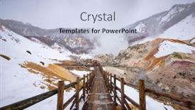  Presentation with hokkaido - Amazing PPT layouts having noboribetsu-hokkaido-japan-hot-springs backdrop and a lemonade colored foreground