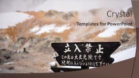  Presentation with hot springs - Cool new slides with noboribetsu-hokkaido-japan-hot-springs backdrop and a soft green colored foreground