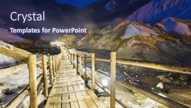  Presentation with hokkaido - Slide set with noboribetsu-hokkaido-japan-hot-springs background and a navy blue colored foreground