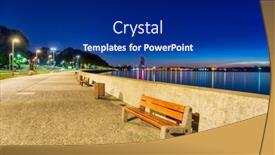  Presentation with clouds - Presentation design with noctilucent-clouds-over-the-gdynia background and a navy blue colored foreground