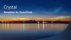  Presentation with clouds - Slide deck featuring noctilucent-clouds-over-the-gdynia background and a ocean colored foreground