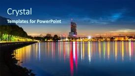  Presentation with prayer clouds - Slides consisting of noctilucent-clouds-over-the-gdynia background and a ocean colored foreground