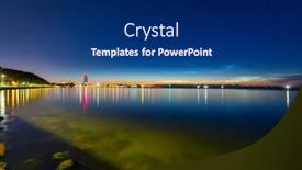  Presentation with clouds - Slide set having noctilucent-clouds-over-the-gdynia background and a navy blue colored foreground