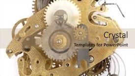  Presentation with mechanism - PPT theme having nod - clock mechanism background and a coral colored foreground