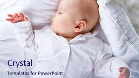  Presentation with baby sleeping - Slides featuring nod - close-up of sweet baby sleeping background and a sky blue colored foreground