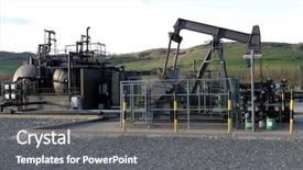  Presentation with oil extraction - Slide deck featuring nod - oil extraction plant background and a gray colored foreground